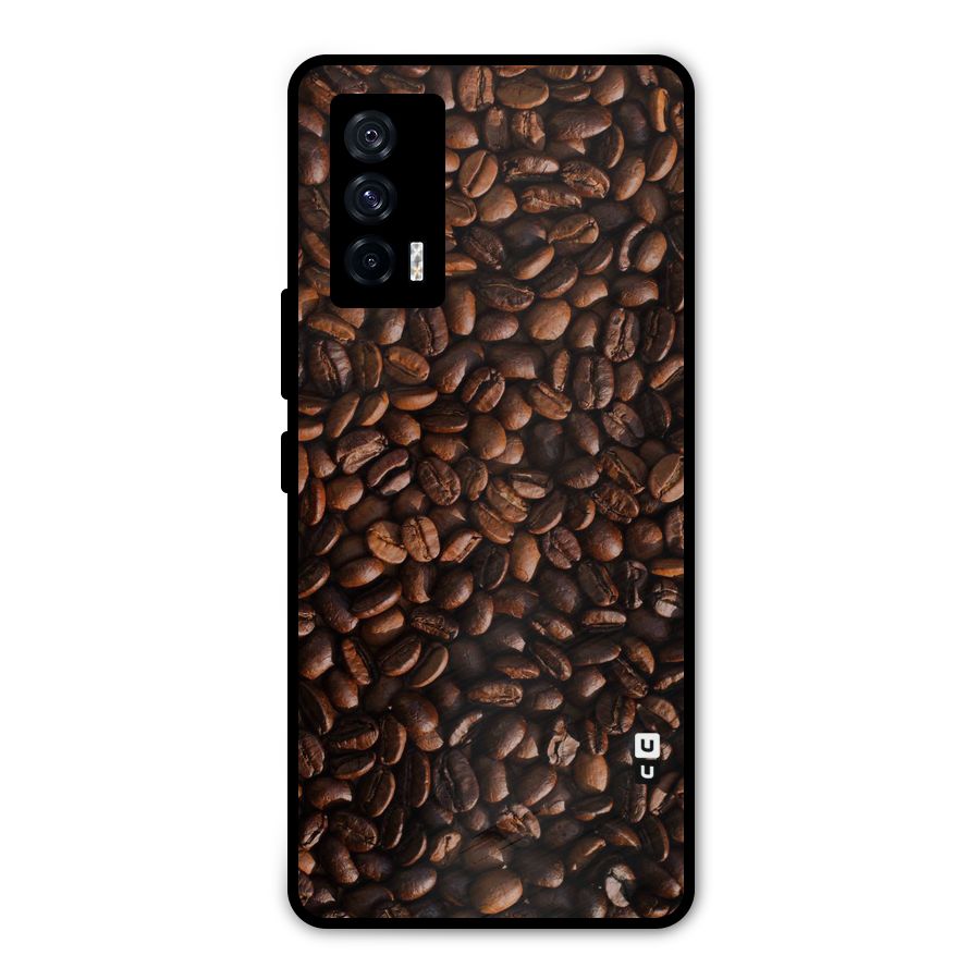 Coffee Beans Scattered Metal Back Case for iQOO 7 5G