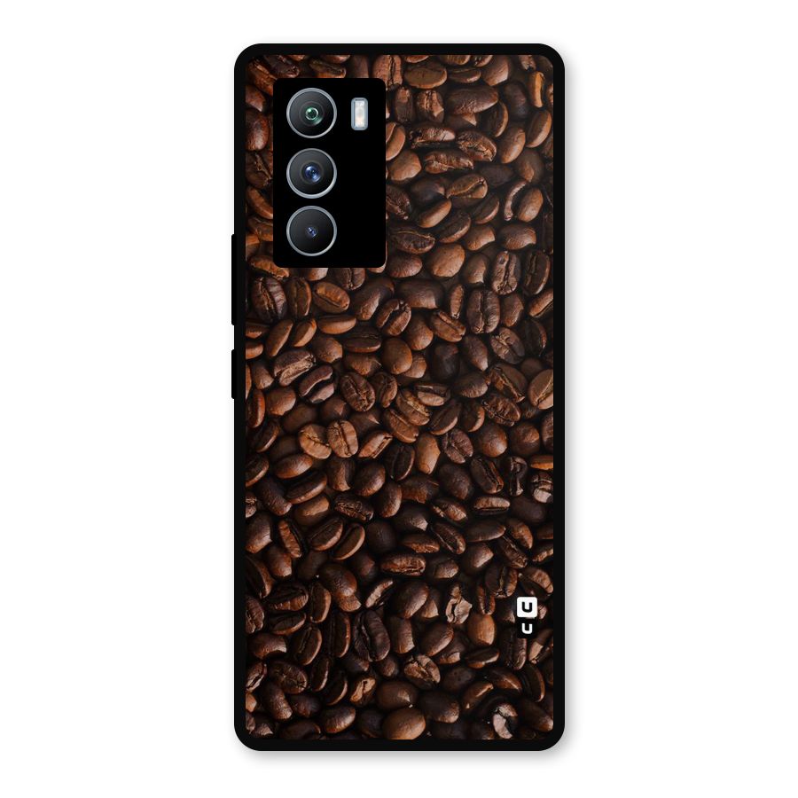 Coffee Beans Scattered Metal Back Case for iQOO 9 SE