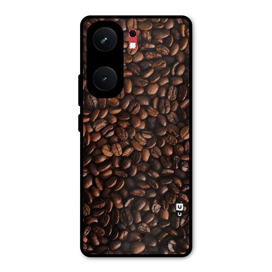 Coffee Beans Scattered Metal Back Case for iQOO Neo 9 Pro