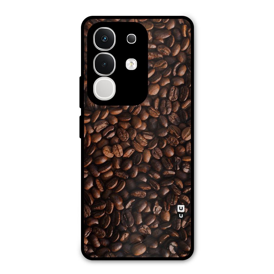 Coffee Beans Scattered Metal Back Case for iQOO Z10x