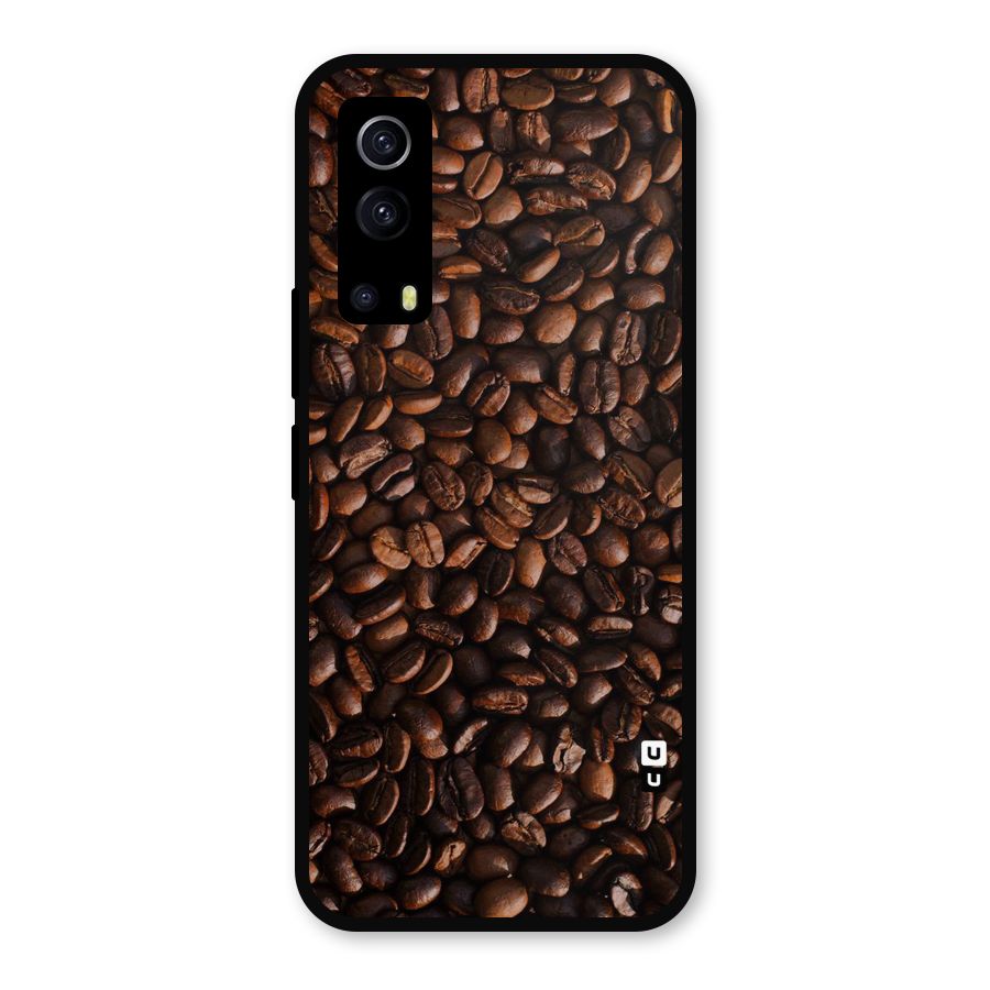 Coffee Beans Scattered Metal Back Case for iQOO Z3