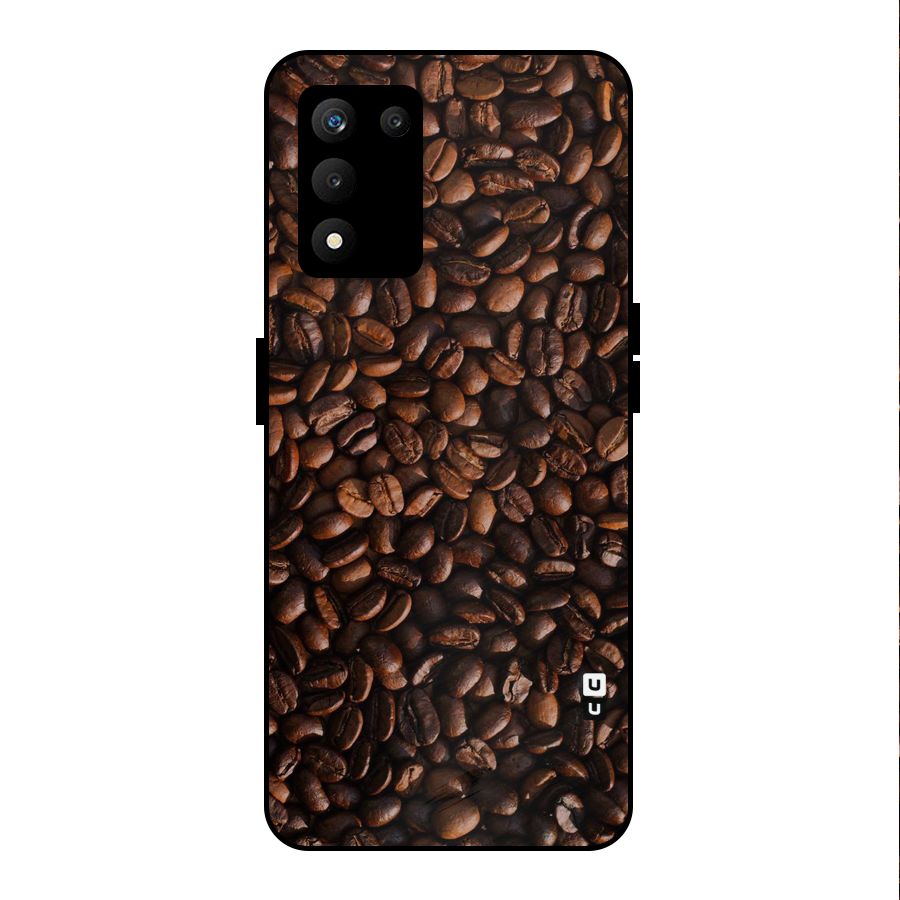 Coffee Beans Scattered Metal Back Case for realme 9 5G SE