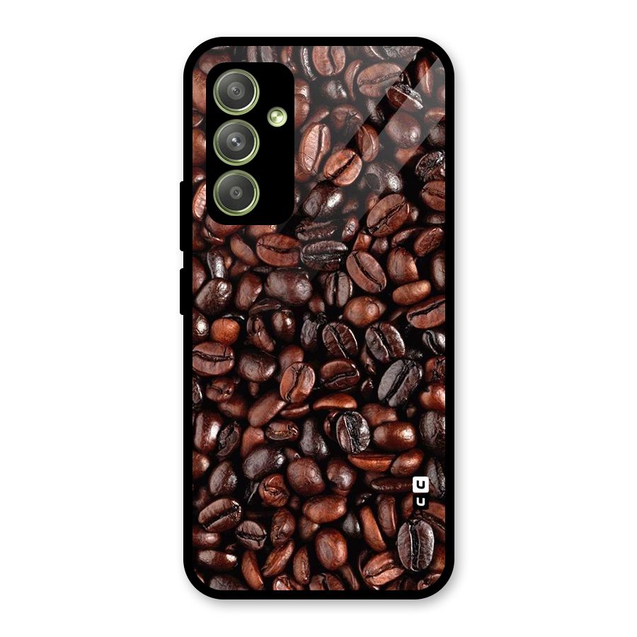 Coffee Beans Texture Glass Back Case for Galaxy A54