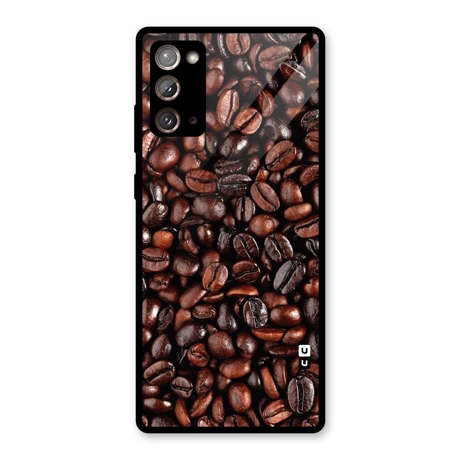 Coffee Beans Texture Glass Back Case for Galaxy Note 20