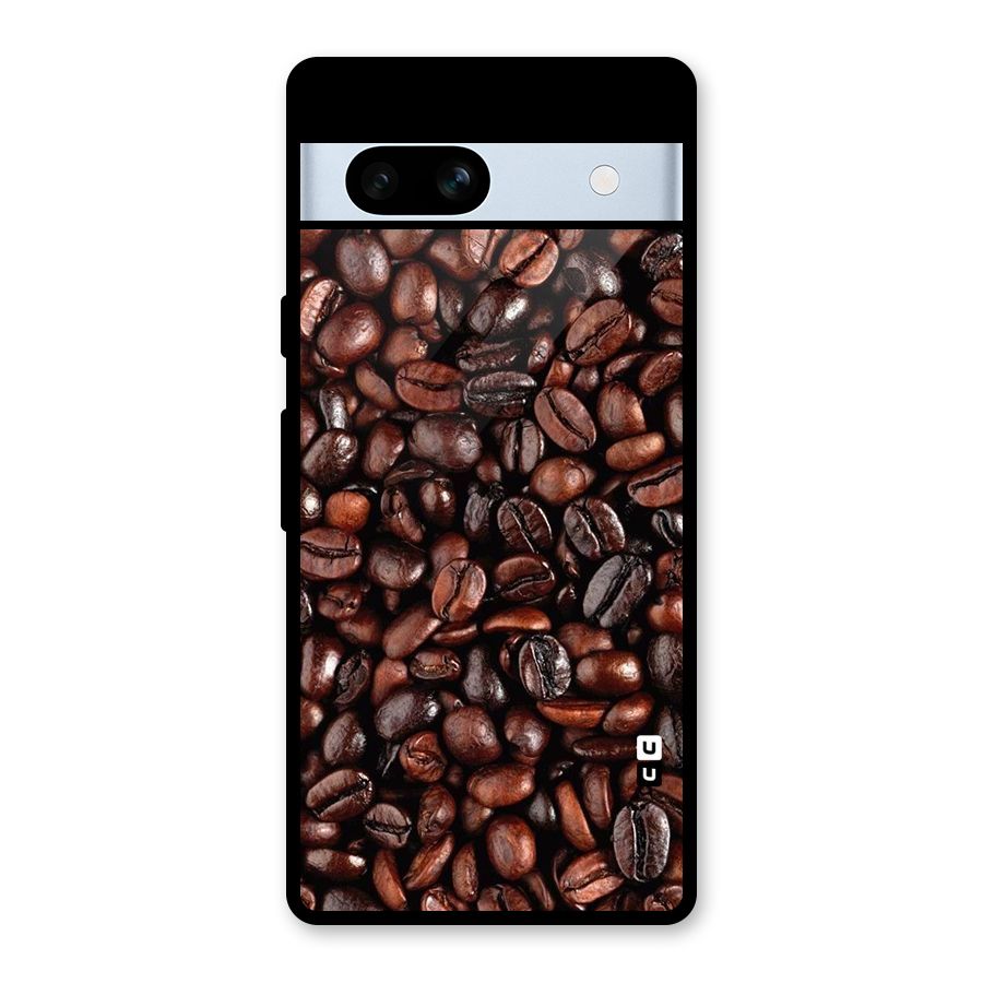 Coffee Beans Texture Glass Back Case for Google Pixel 7a