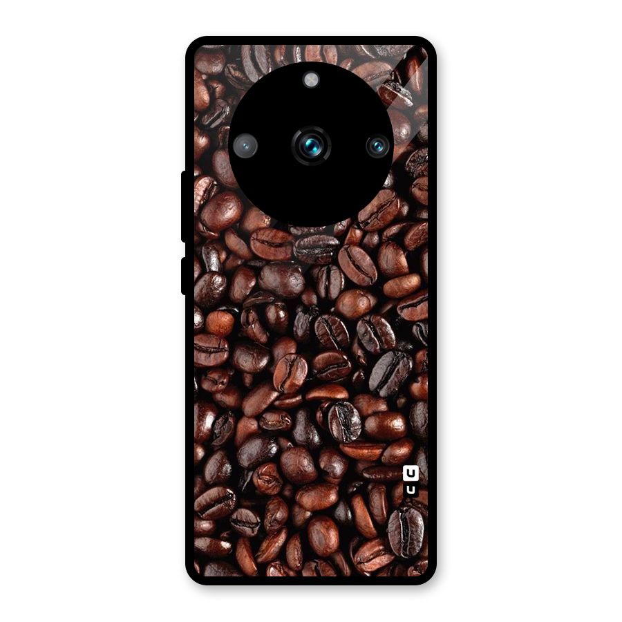 Coffee Beans Texture Glass Back Case for Realme 11 Pro