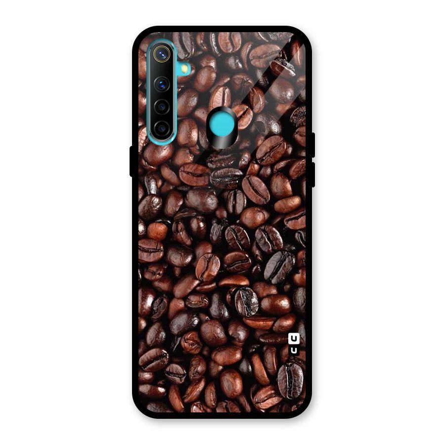 Coffee Beans Texture Glass Back Case for Realme 5i