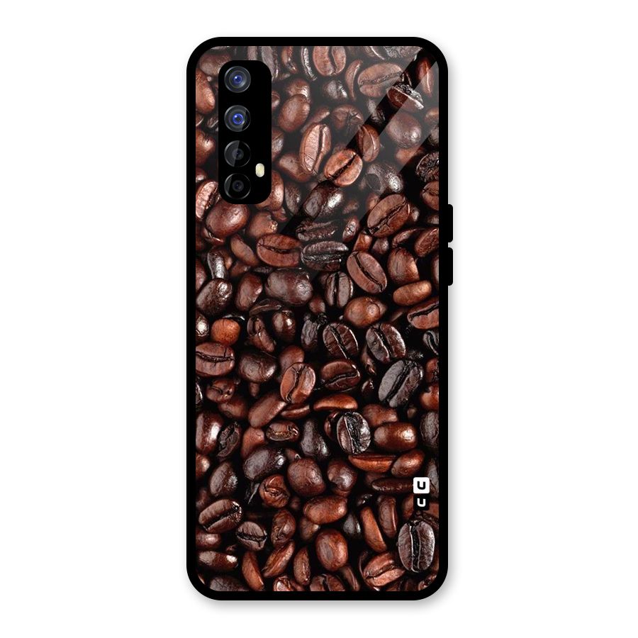 Coffee Beans Texture Glass Back Case for Realme 7