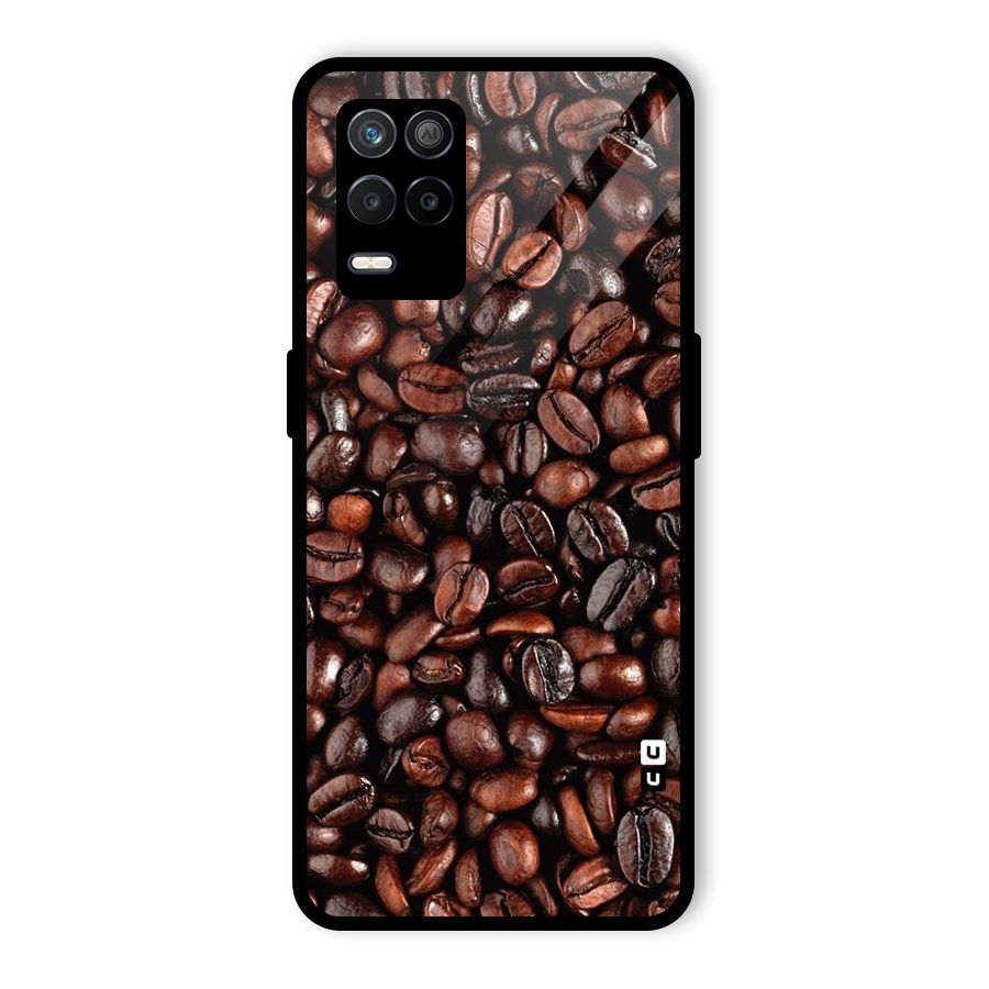 Coffee Beans Texture Glass Back Case for Realme 8s 5G