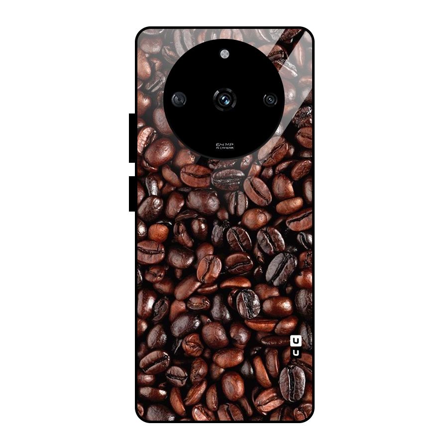 Coffee Beans Texture Glass Back Case for Realme Narzo 60 5G