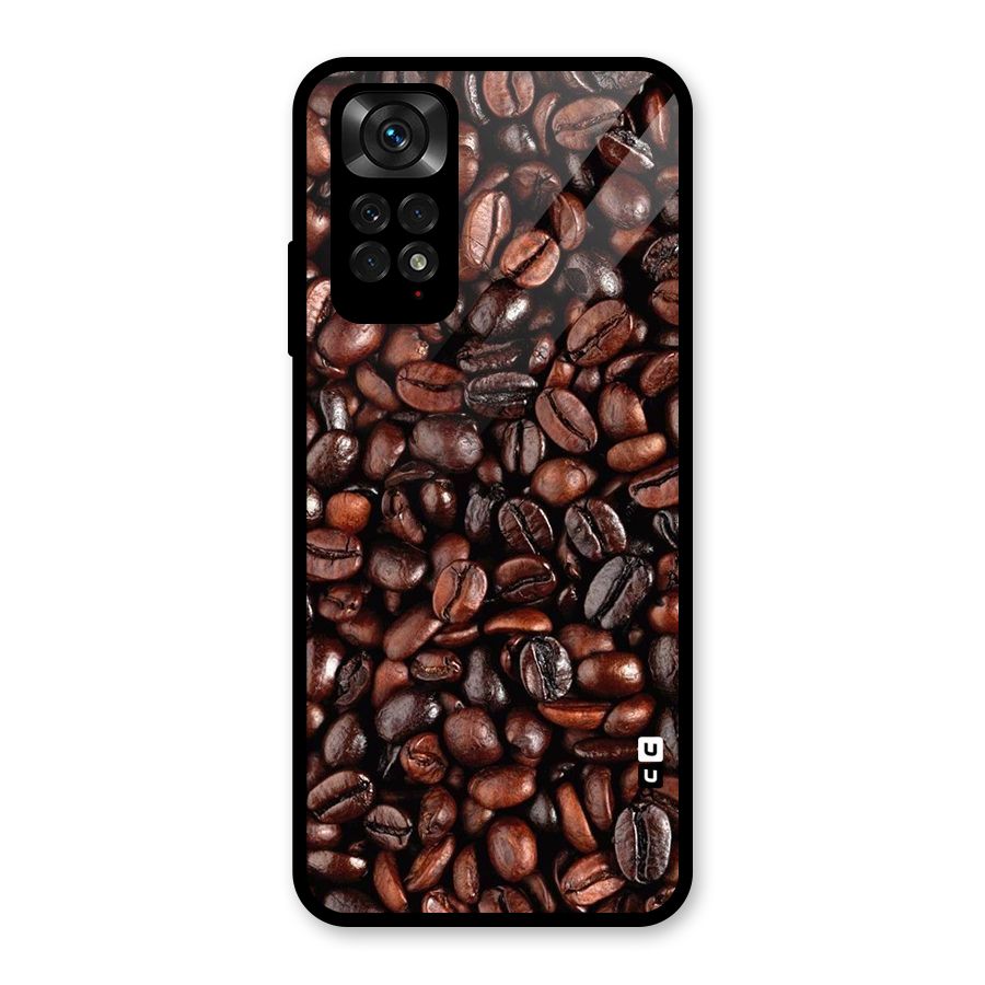 Coffee Beans Texture Glass Back Case for Redmi Note 11S