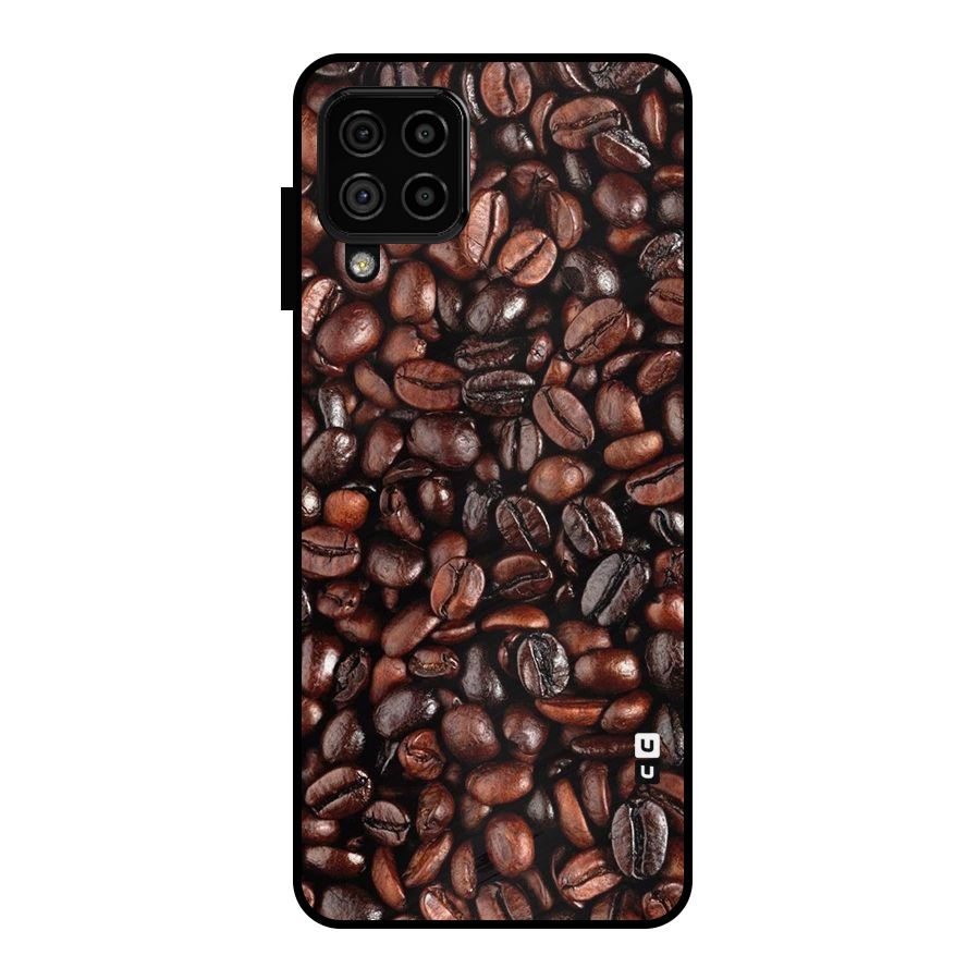 Coffee Beans Texture Metal Back Case for Galaxy A22 4G