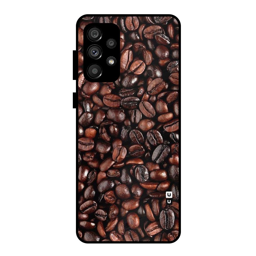 Coffee Beans Texture Metal Back Case for Galaxy A73 5G