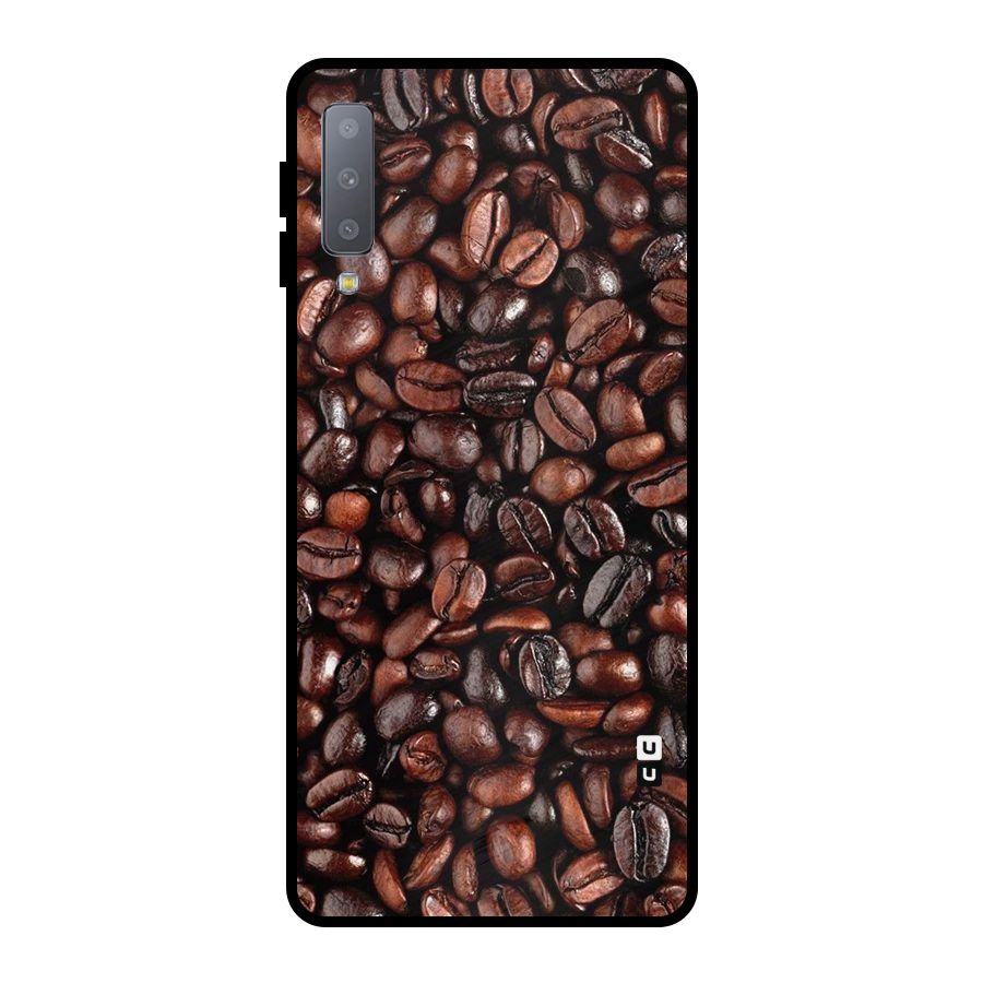 Coffee Beans Texture Metal Back Case for Galaxy A7 (2018)