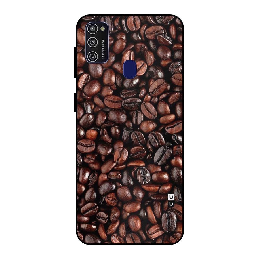 Coffee Beans Texture Metal Back Case for Galaxy M21