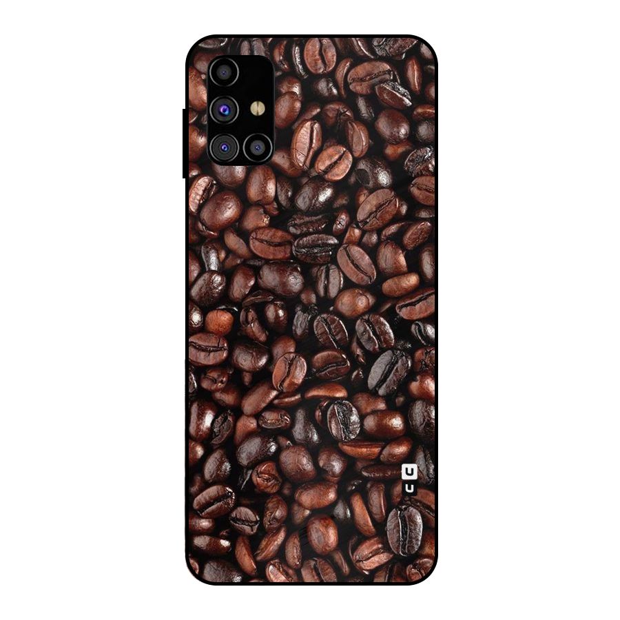 Coffee Beans Texture Metal Back Case for Galaxy M31s