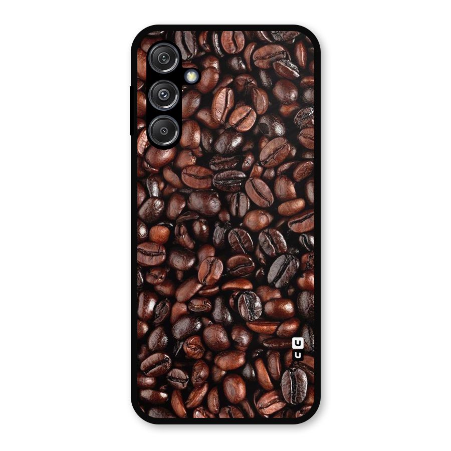 Coffee Beans Texture Metal Back Case for Galaxy M34 5G