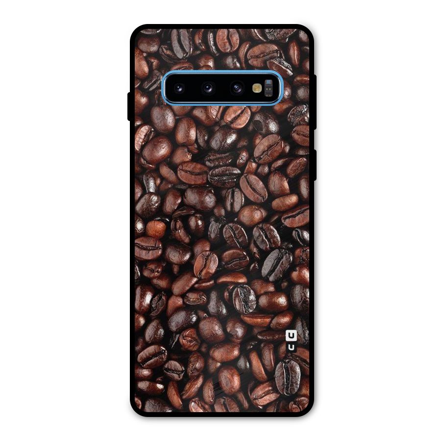 Coffee Beans Texture Metal Back Case for Galaxy S10