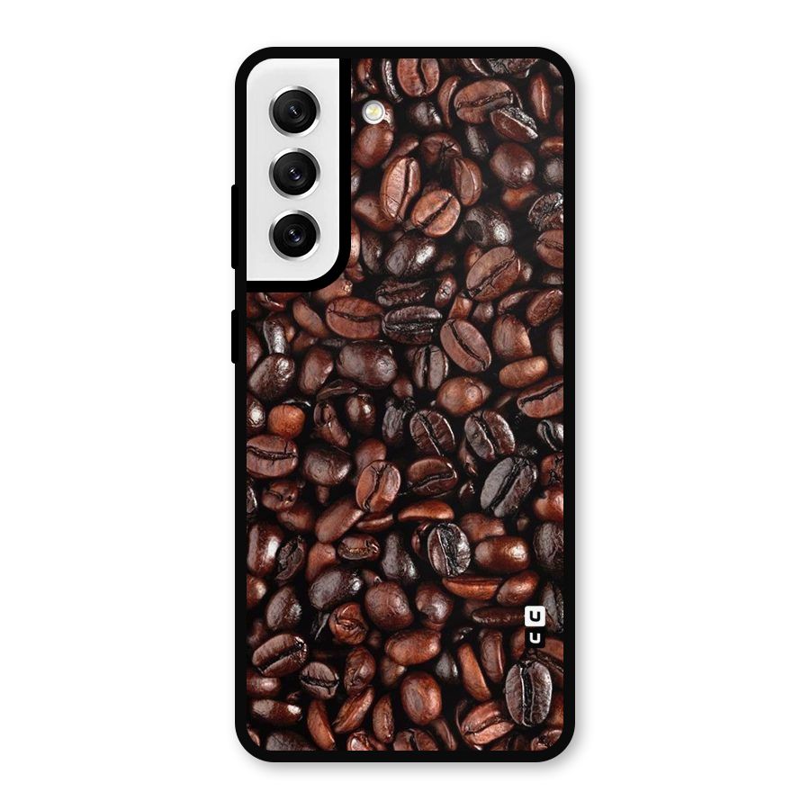Coffee Beans Texture Metal Back Case for Galaxy S21 FE 5G