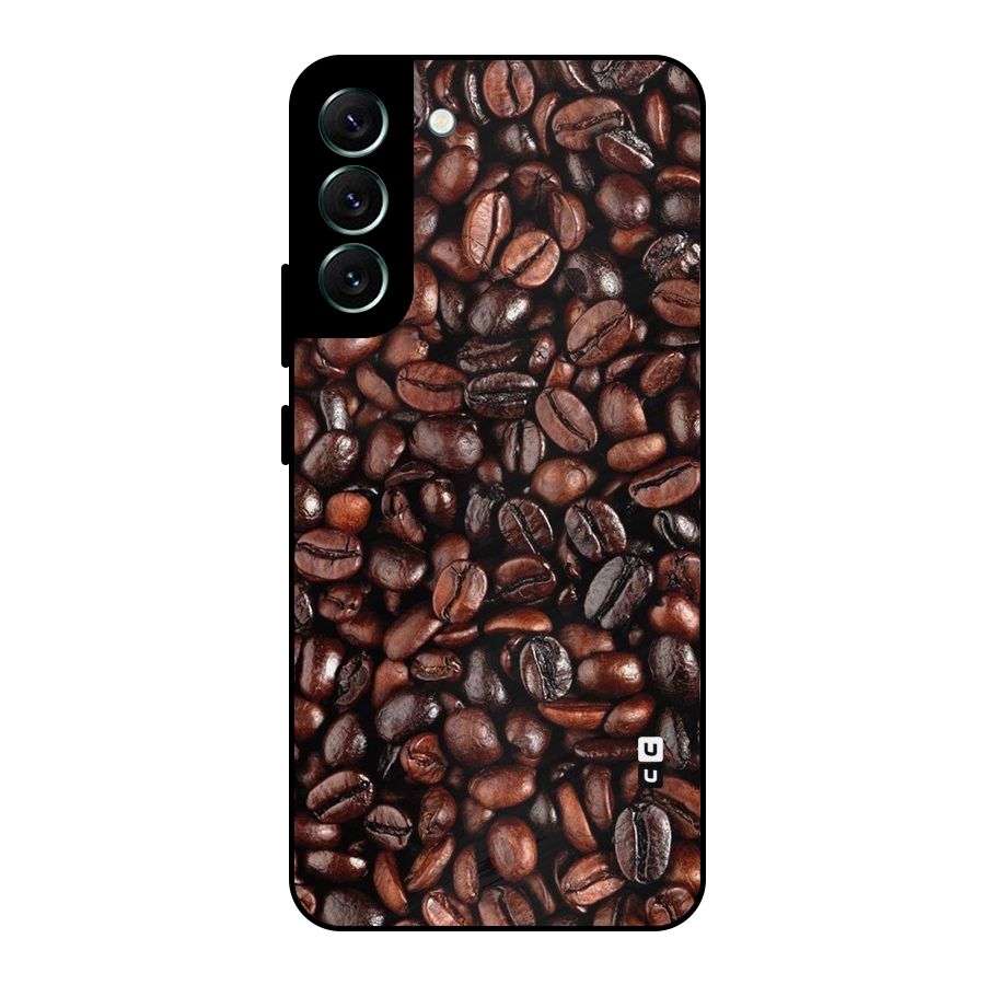 Coffee Beans Texture Metal Back Case for Galaxy S22 Plus 5G