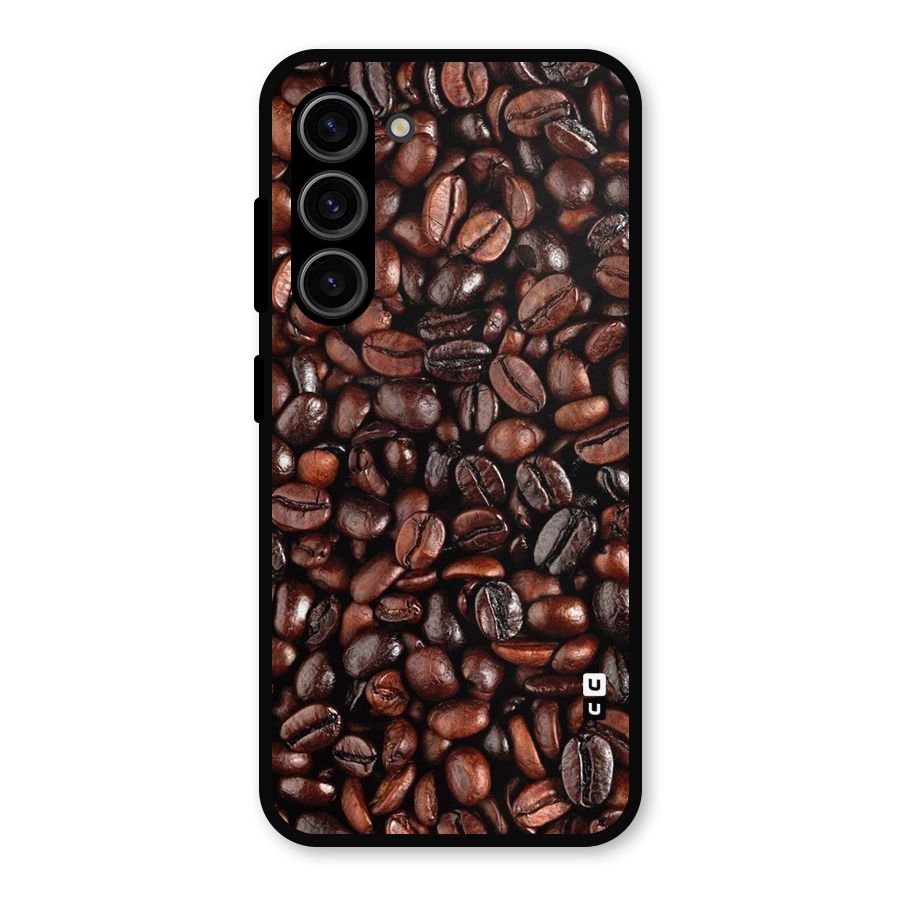 Coffee Beans Texture Metal Back Case for Galaxy S23