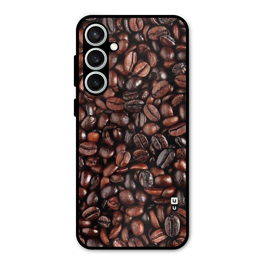 Coffee Beans Texture Metal Back Case for Galaxy S23 FE