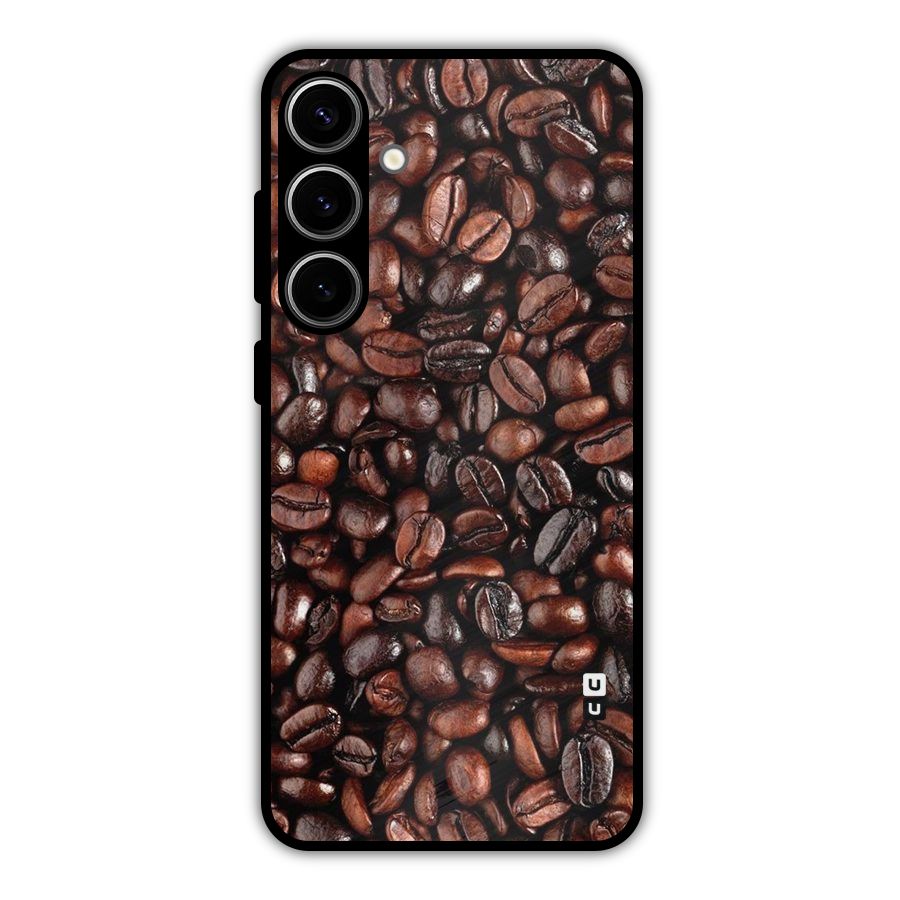 Coffee Beans Texture Metal Back Case for Galaxy S24 Plus
