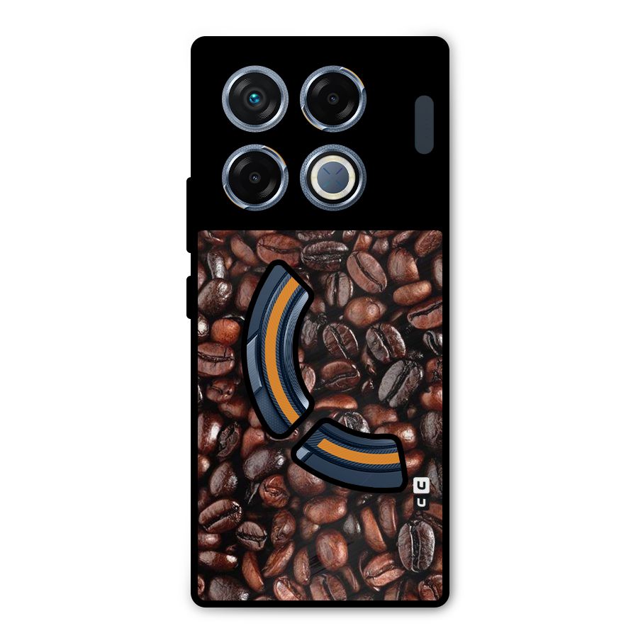 Coffee Beans Texture Metal Back Case for Infinix GT 20 Pro
