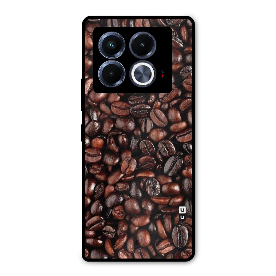 Coffee Beans Texture Metal Back Case for Infinix Note 40 5G