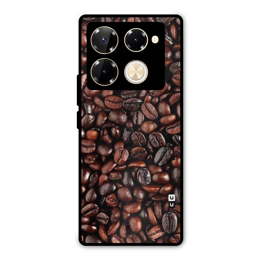 Coffee Beans Texture Metal Back Case for Infinix Note 40 Pro Plus
