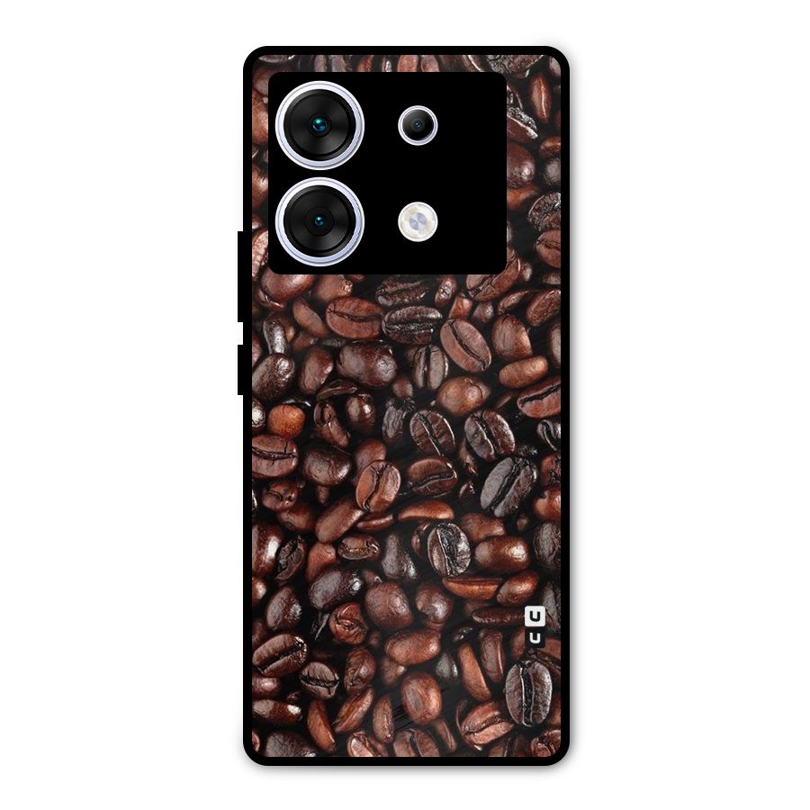 Coffee Beans Texture Metal Back Case for Infinix Zero 30 5G