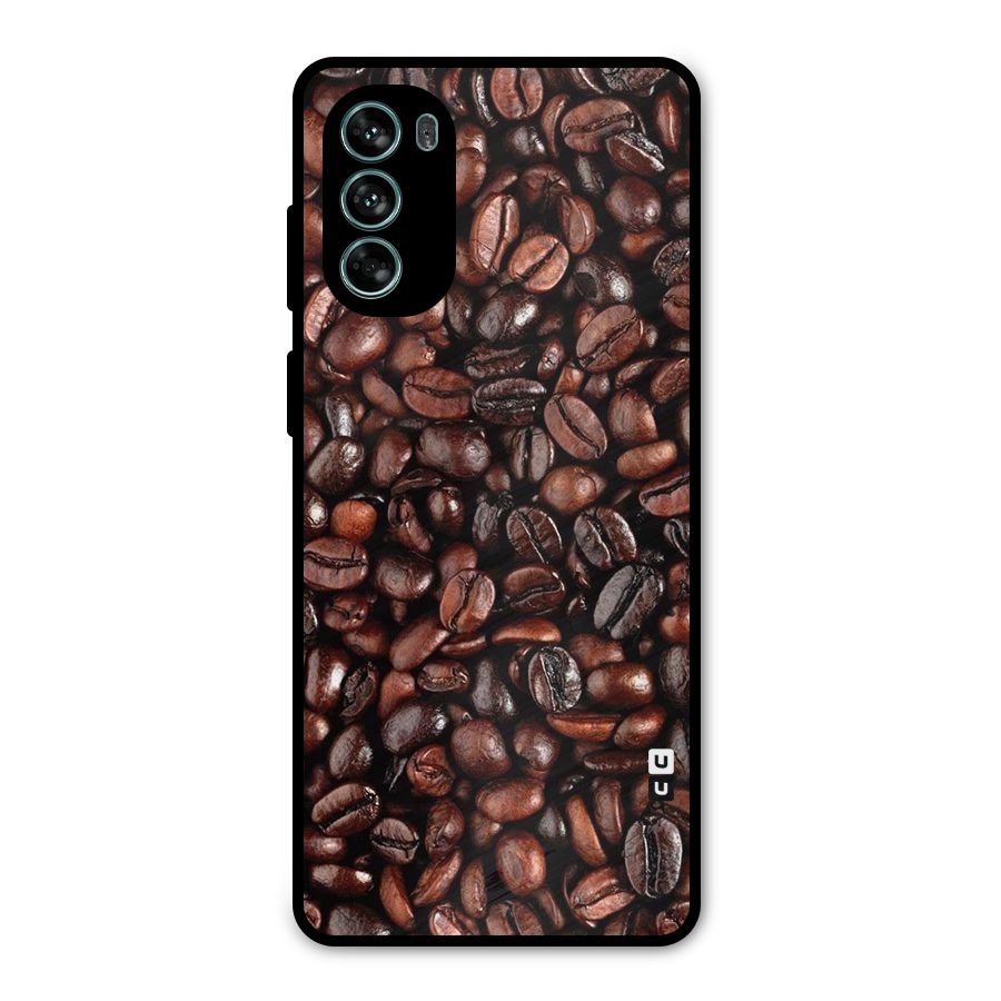 Coffee Beans Texture Metal Back Case for Moto G62