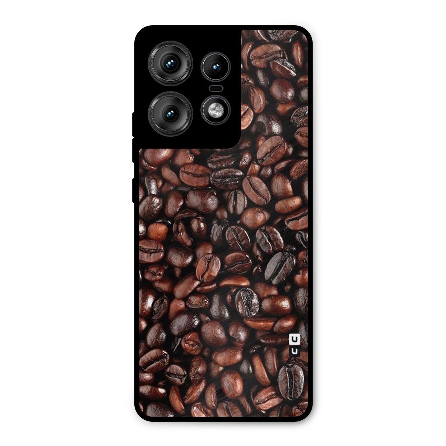Coffee Beans Texture Metal Back Case for Motorola Edge 50 Pro