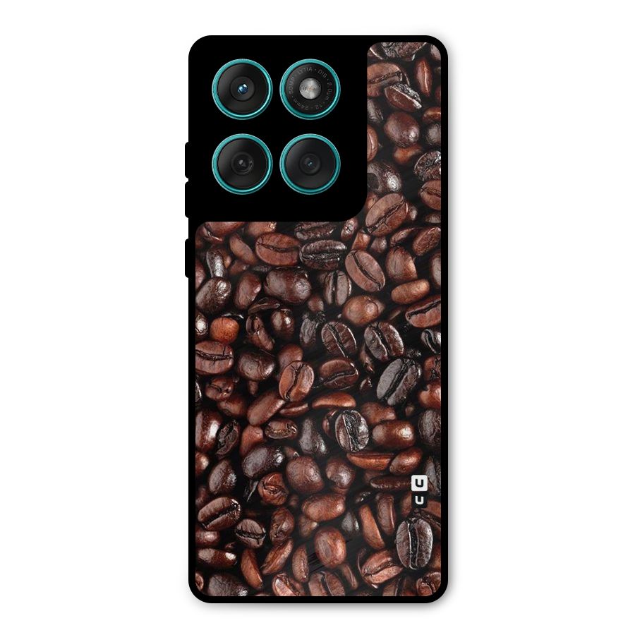 Coffee Beans Texture Metal Back Case for Motorola Edge 60 Fusion