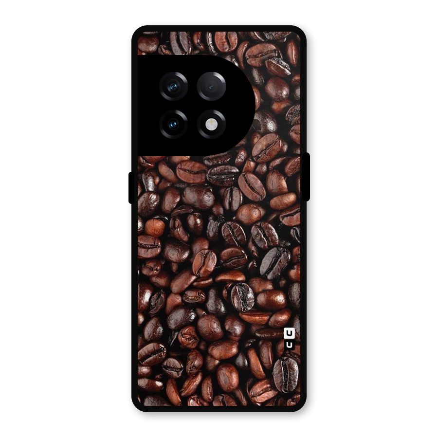 Coffee Beans Texture Metal Back Case for OnePlus 11R