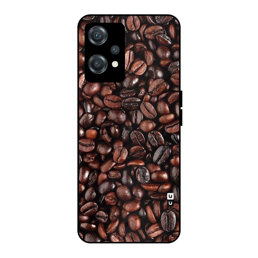 Coffee Beans Texture Metal Back Case for OnePlus Nord CE 2 Lite 5G