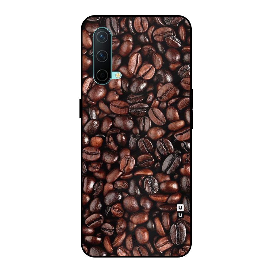 Coffee Beans Texture Metal Back Case for OnePlus Nord CE 5G