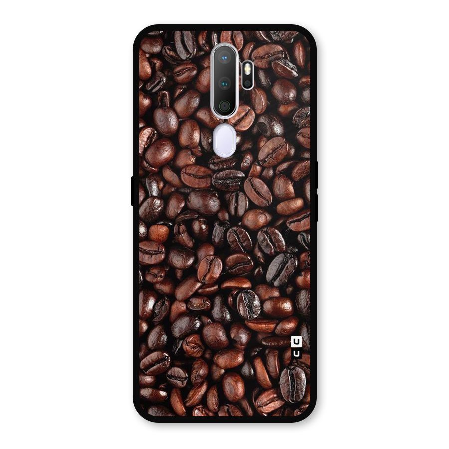 Coffee Beans Texture Metal Back Case for Oppo A9 (2020)