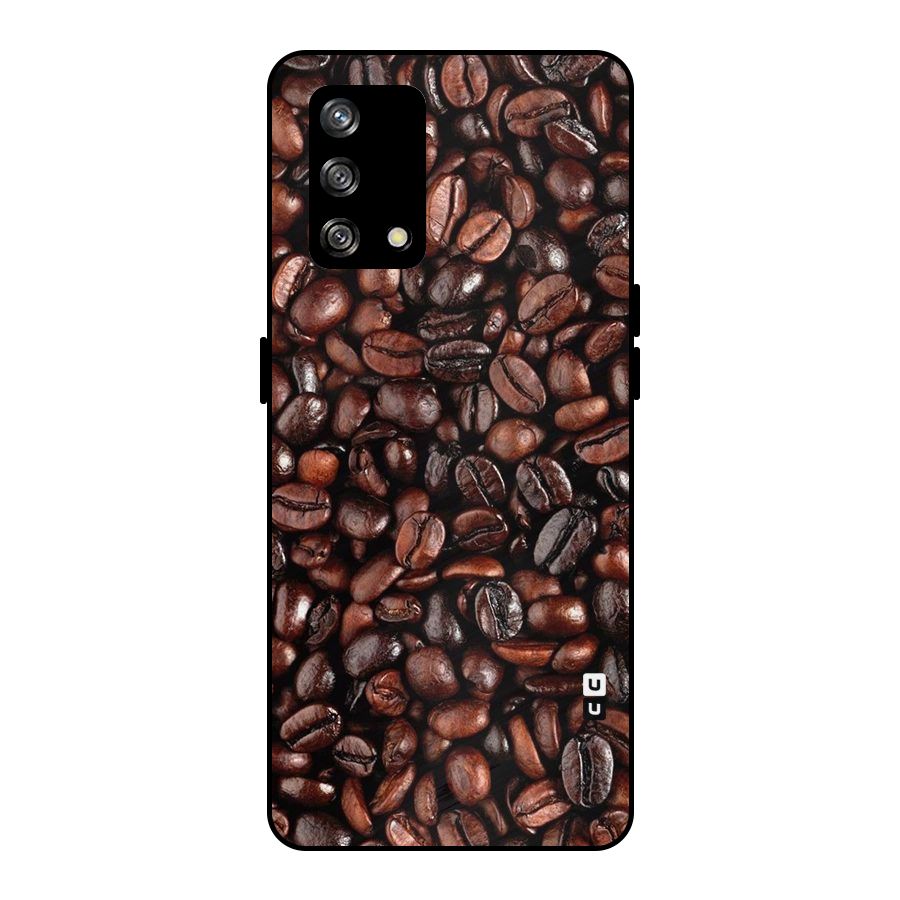 Coffee Beans Texture Metal Back Case for Oppo F19