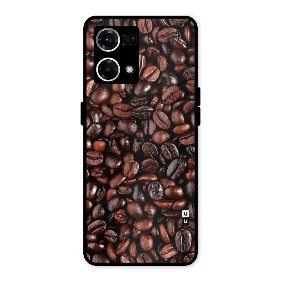 Coffee Beans Texture Metal Back Case for Oppo F21 Pro 4G