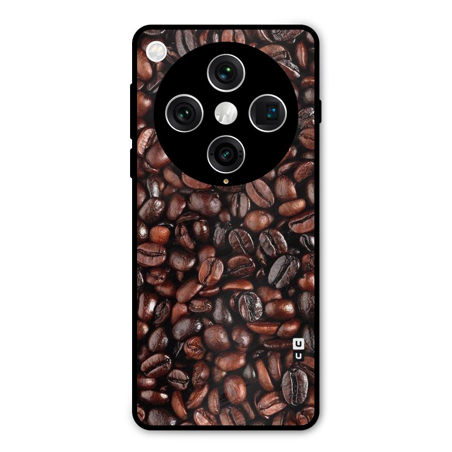 Coffee Beans Texture Metal Back Case for Oppo Find X8 Pro