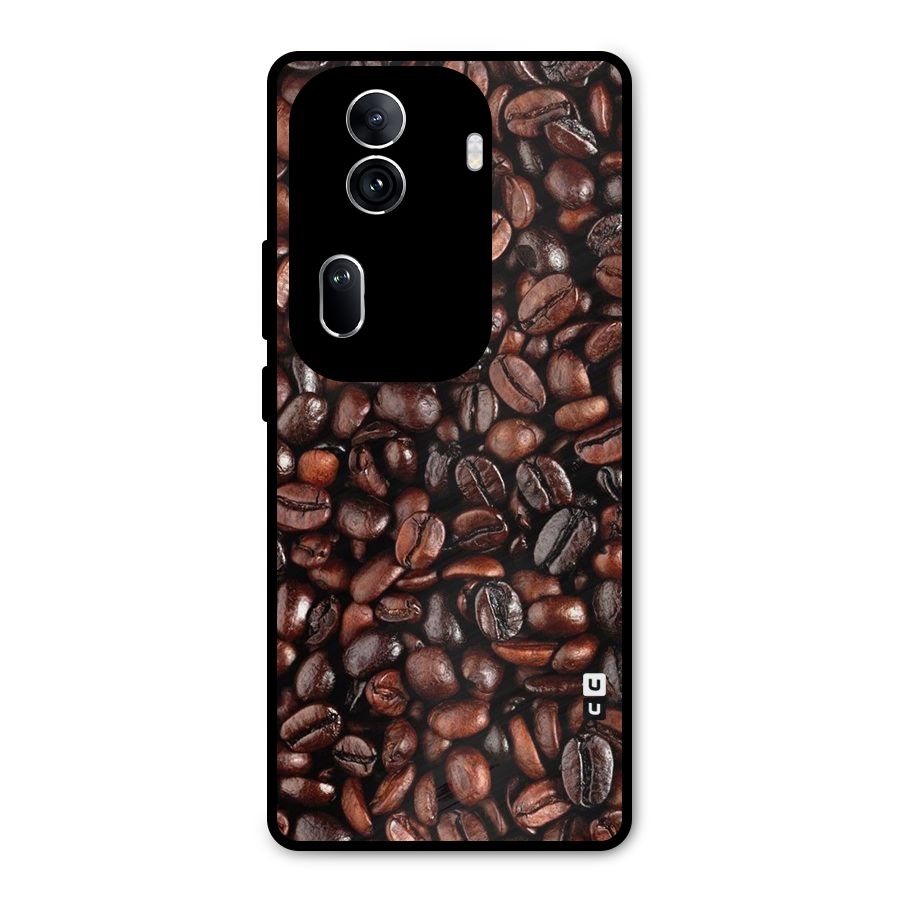 Coffee Beans Texture Metal Back Case for Oppo Reno11 Pro 5G