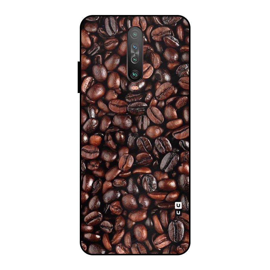 Coffee Beans Texture Metal Back Case for Poco X2