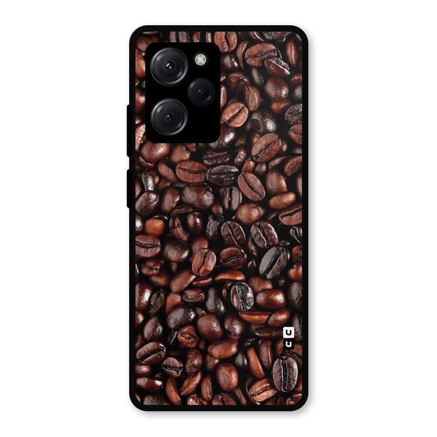 Coffee Beans Texture Metal Back Case for Poco X5 Pro