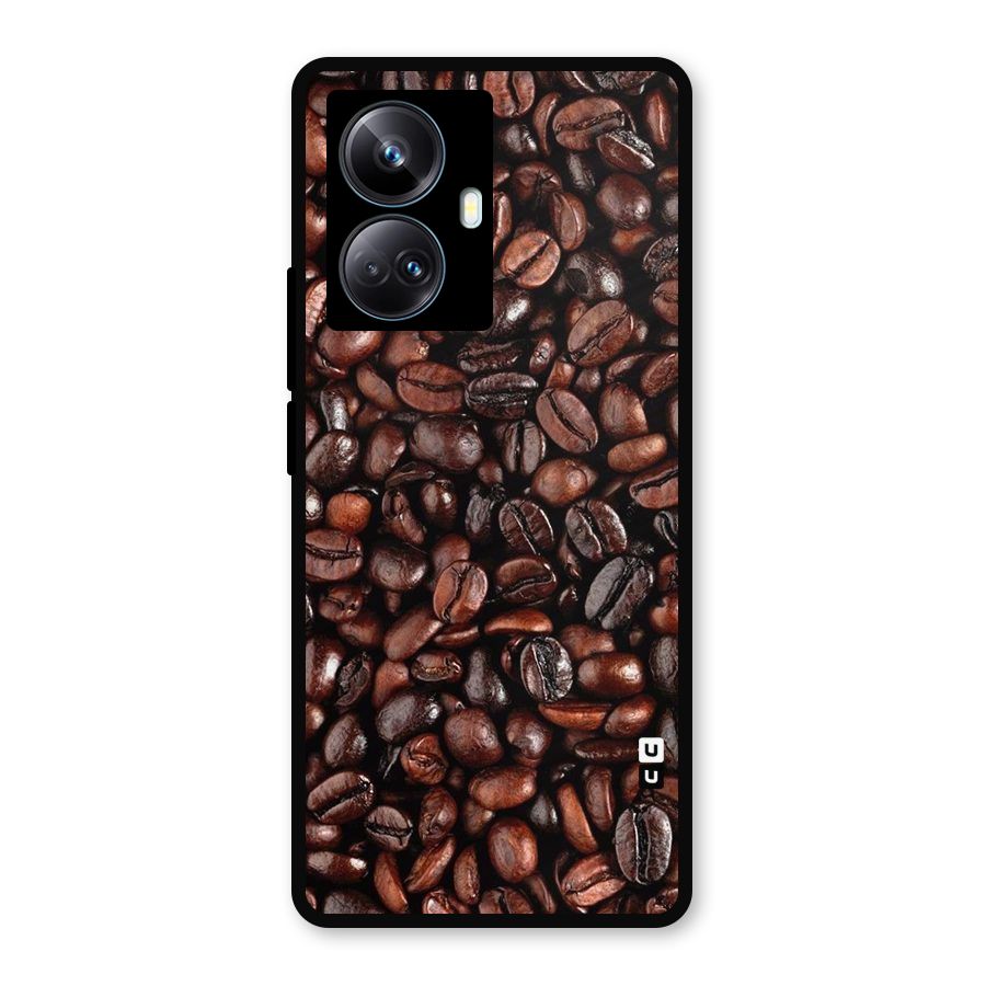 Coffee Beans Texture Metal Back Case for Realme 10 Pro Plus