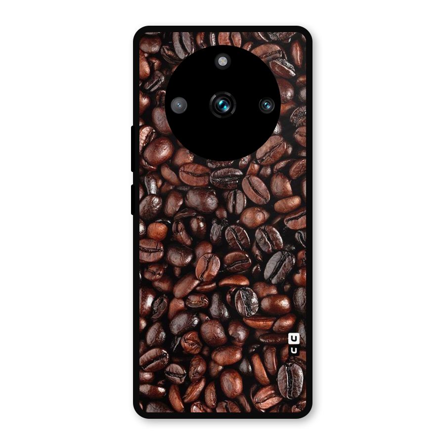 Coffee Beans Texture Metal Back Case for Realme 11 Pro Plus