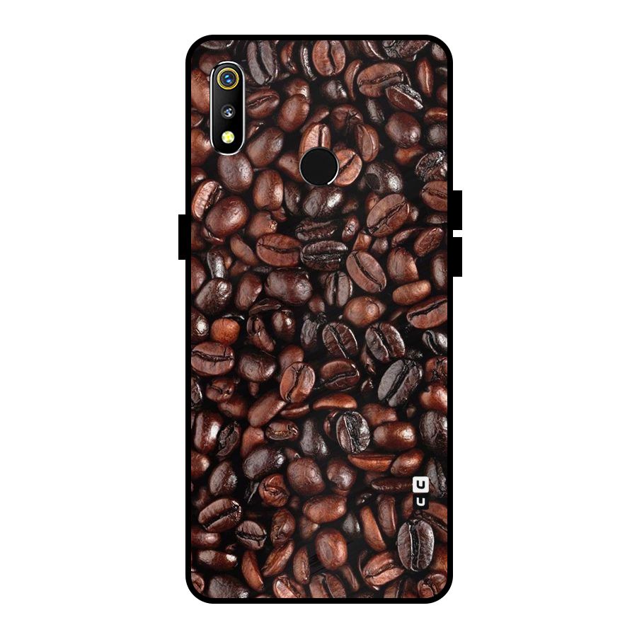 Coffee Beans Texture Metal Back Case for Realme 3i
