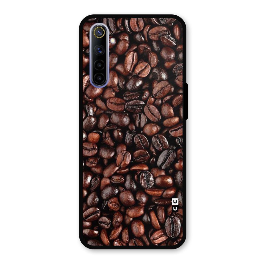 Coffee Beans Texture Metal Back Case for Realme 6i