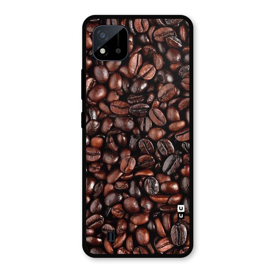 Coffee Beans Texture Metal Back Case for Realme C11 2021