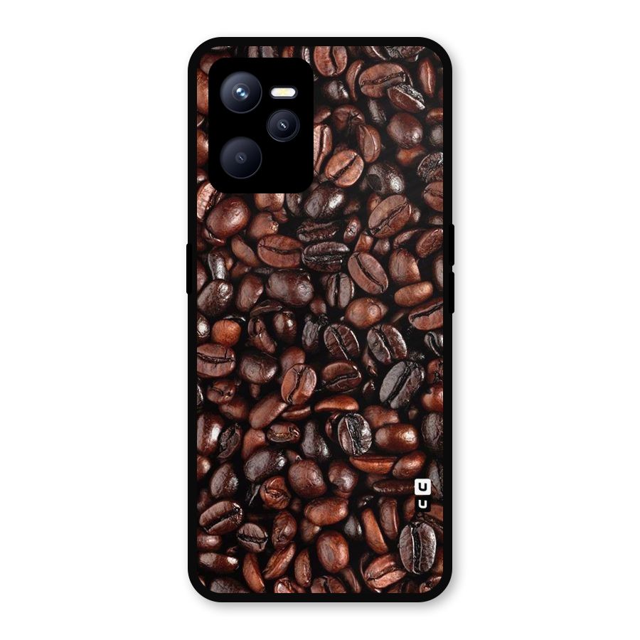 Coffee Beans Texture Metal Back Case for Realme C35
